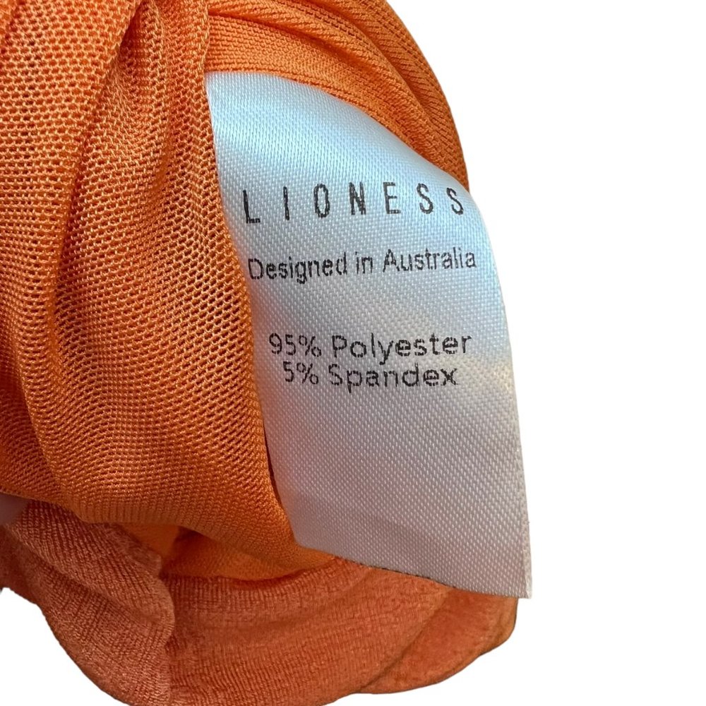 LIONESS The Goddess Orange One Shoulder Ruched Mini Dress - Picture 3 of 5